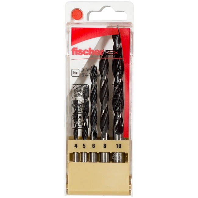 Vendita online Set di 5 punte trapano per legno PL (4-10mm) (Conf. da 10 Pz.)